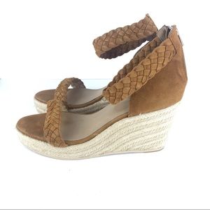 Raye Suede Wedge Espadrilles Braided Ankle 314.139